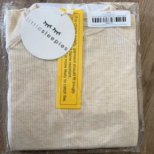 little sleepies oatmeal Ribbed Crescent Zippy